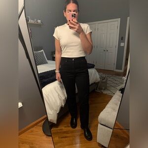 Abercrombie & Fitch Women's Black Straight Leg Jeans